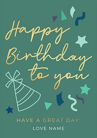 Tap to view Simple Happy Birthday To You Personalised Card