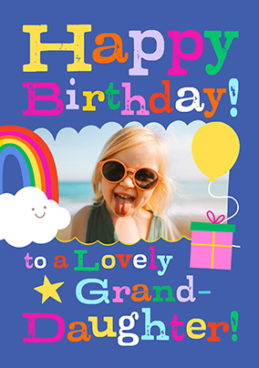 Lovely Granddaughter Photo Birthday Card