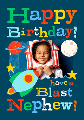 Amazing Nephew Photo Birthday Card