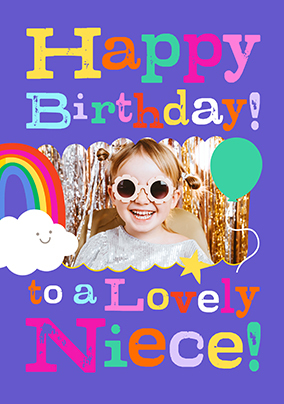 Lovely Niece Photo Birthday Card