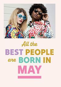 Tap to view Best People Are Born In May Photo Birthday Card