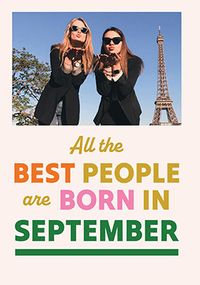 Tap to view Best People Are Born In September Photo Birthday Card