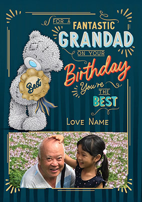 Me To You Grandad Birthday Photo Card