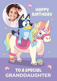 Tap to view Bluey Granddaughter Birthday Photo Card