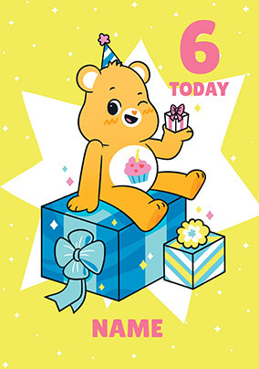 Birthday Care Bear Age 6 Card