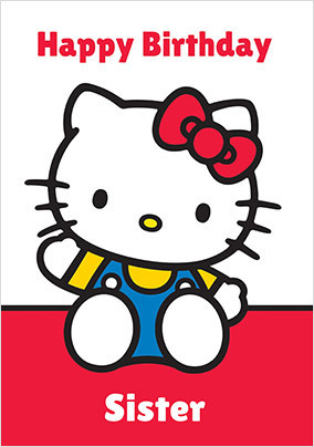 Hello Kitty Sister Birthday Card