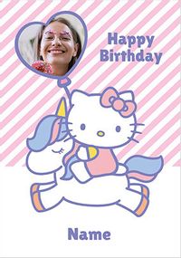 Tap to view Hello Kitty Unicorn Birthday Photo Card