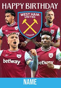 Tap to view West Ham Football Players Birthday Card