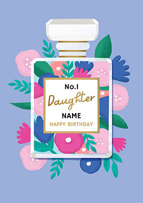 Daughter Perfume Bottle Birthday Card