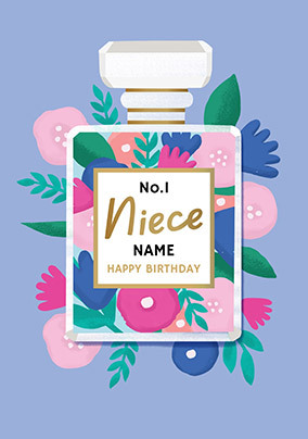 Niece Perfume Bottle Birthday Card