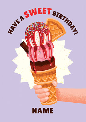 Ice Cream Birthday Card