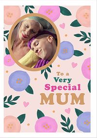 Tap to view Special Mum Floral Birthday Photo Card