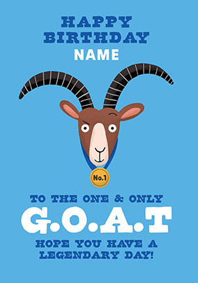 The G.O.A.T. Birthday Card