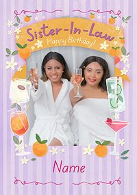 Tap to view Happy Hour Sister-In-Law Photo Birthday Card