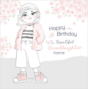 Tween Granddaughter Birthday Card