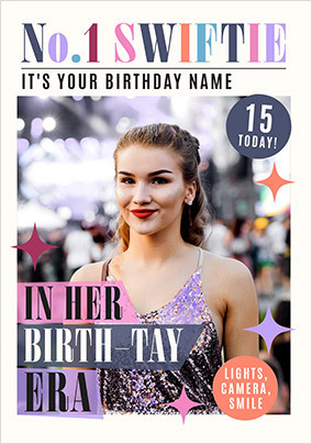 No 1 Swiftie Magazine 15th Birthday Photo Card