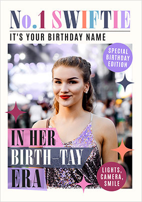 No.1 Swiftie Magazine Birthday Photo Card