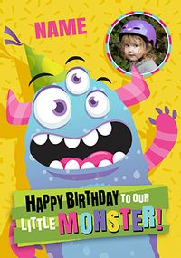 Tap to view To Our Little Monster Personalised Yellow Birthday Card