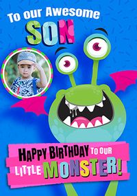 Tap to view To Our Little Monster Son Photo Birthday Card