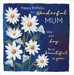 Painted Daisies Birthday Card for Mum