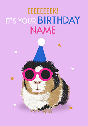 Guinea Pig Birthday Card