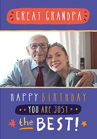 Tap to view Great Grandpa You're the Best Photo Birthday Card