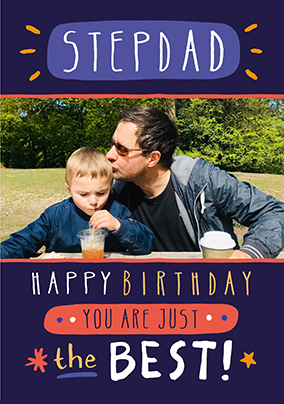 The Best Stepdad Photo Birthday Card