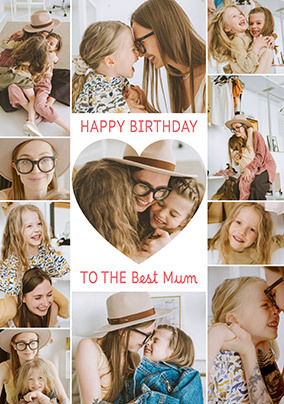 Happy Birthday To The Best Mum 11 Photo Card