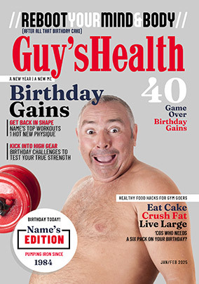 Guy's Health Magazine 40th Birthday Photo Card