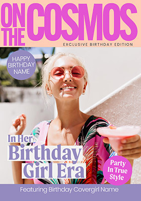 Cosmos Magazine Covergirl Birthday Photo Card