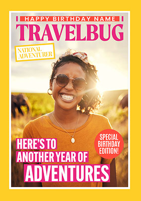 Travelbug Magazine For Her Birthday Photo Card