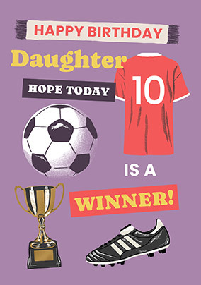 Happy Birthday Daughter Football Card