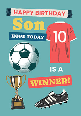 Happy Birthday Son Football Card