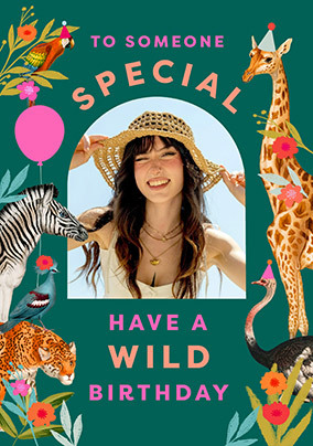 Wild Animal Photo Birthday Card