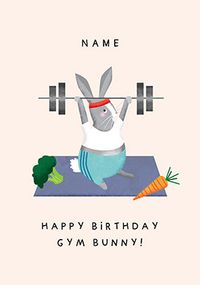 Tap to view Gym Bunny Personalised Birthday Card