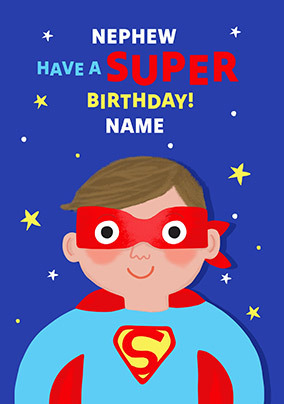 Superhero Birthday Card for Nephew