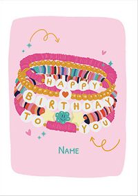 Tap to view Beaded Bracelets Personalised Birthday Card