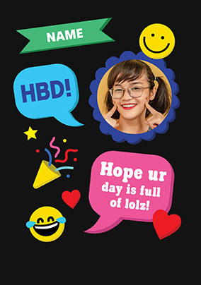 Photo Upload Text Message Birthday Card