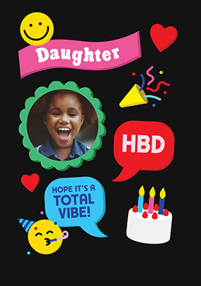 Daughter Text Message Photo Birthday Card