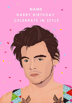 Harry Styles Spoof Personalised Birthday Card