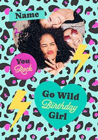 Tap to view Leopard Print Photo Birthday Card