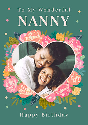 Happy Birthday To My Wonderful Nanny Photo Card