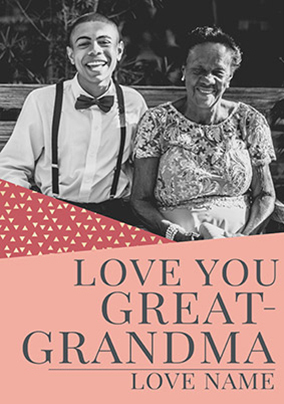 Love you Great-Grandma Birthday Photo Card