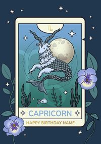 Tap to view Capricorn Star Sign Personalised Birthday Card