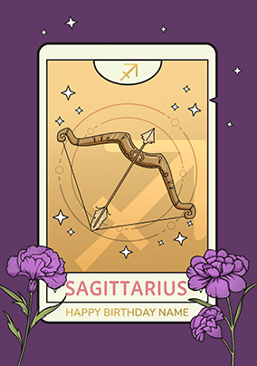 Sagittarius Star Sign Personalised Birthday Card