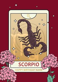 Tap to view Scorpio Star Sign Personalised Birthday Card