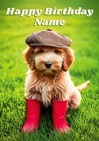 Tap to view Photographic Farm Dog Personalised Birthday Card