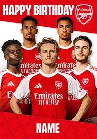 Tap to view Arsenal Football Players Birthday Card