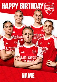 Tap to view Arsenal Female Football Players Birthday Card