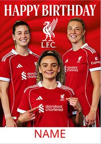 Tap to view Liverpool Female Football Players Birthday Card